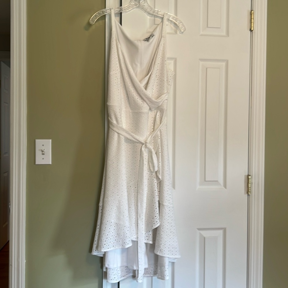 Elegant White Eyelet Dress